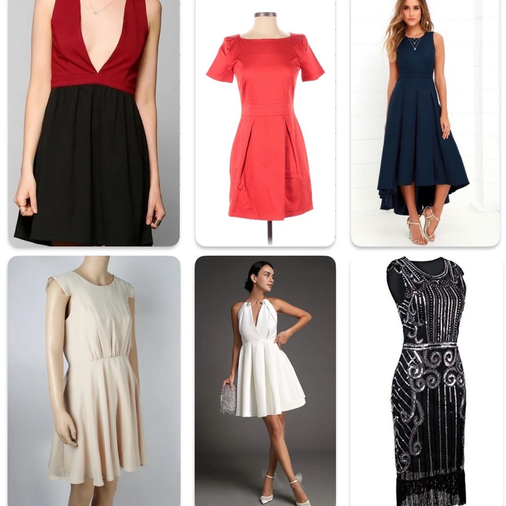 6 Dresses, Size S & M French Connection Pins & Needles Sparkle & Fade J.ing Lulu